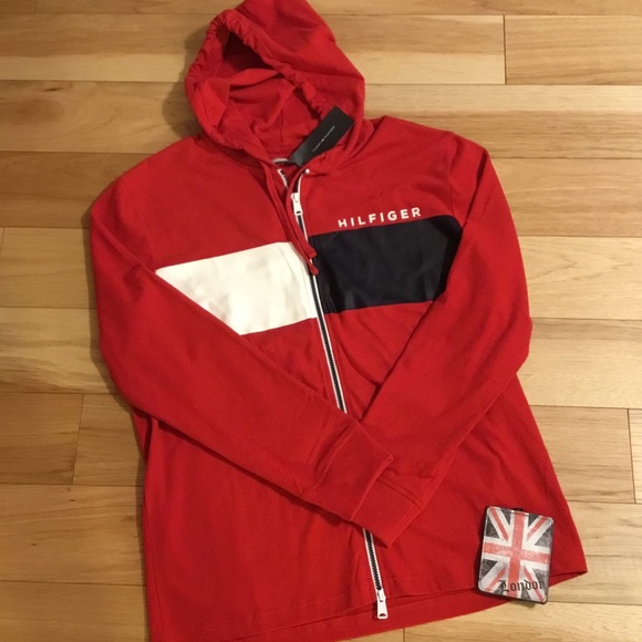Tommy Hilfiger Other - NWT Tommy Hilfiger red logo flag jacket/ hoodie